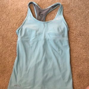 Light blue/teal Nike tank top